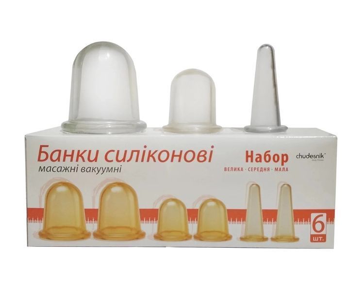 Набор массажных банок пневматических БМПН 6 Чудесник 56748 фото