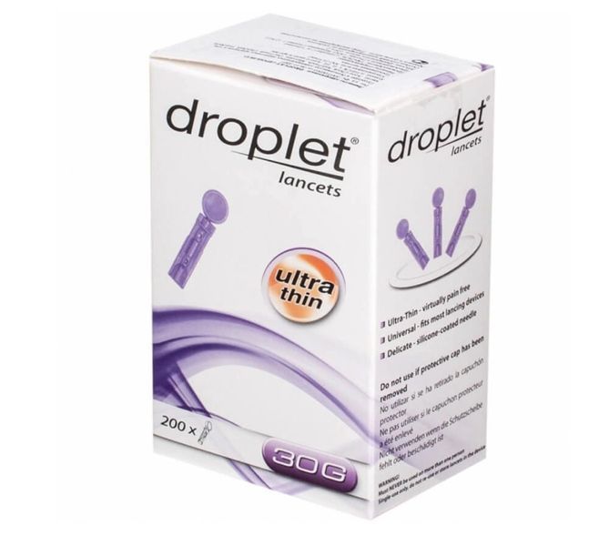 Голки для глюкометра (ланцети) Дроплет 30G (0,31 мм) Droplet 200 шт 3877 фото