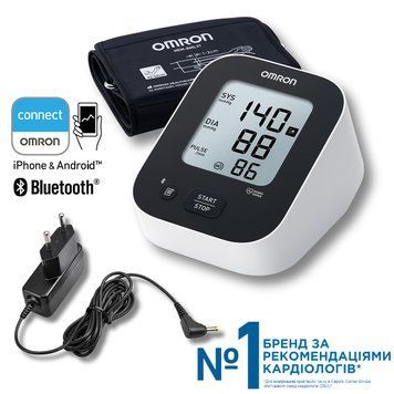 Автоматический тонометр на плечо OMRON M2+ Connect с адаптером (HEM-7188T1-LE) OMRON-HEM-7188T1-LE-ADAPTER фото