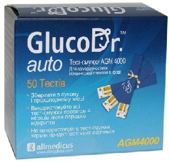 Тест смужки GlucoDr auto 50 шт (AGM 4000) 4050 фото