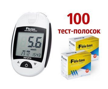 Глюкометр Finetest auto-coding Premium (Файнтест Преміум) + 100 тест-смужок 86328 фото