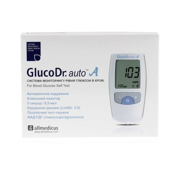 Глюкометр GlucoDr. auto AGM 4000 (100 тест-смужок в наборі) 40004 фото
