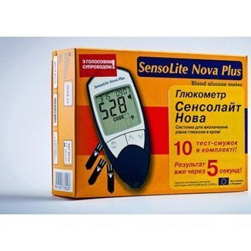 Глюкометр SensoLite Nova Plus (з голосовим супроводом) 380 фото