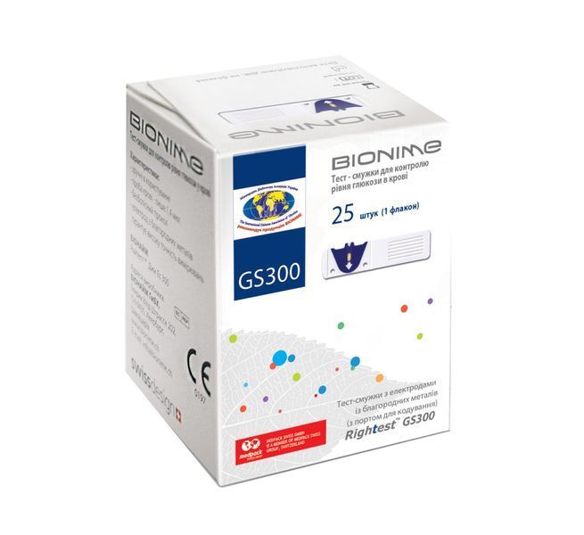 Тест-смужки Bionime Rightest GS300 5300 фото